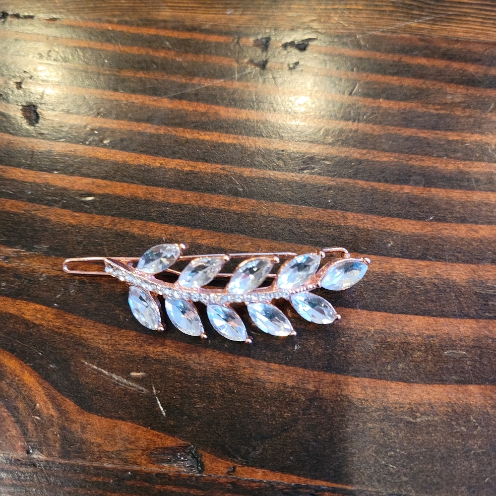 Rose Gold Leaf Hair Clip